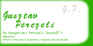 gusztav perczeli business card